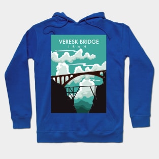 Veresk Bridge Iran travel poster Hoodie